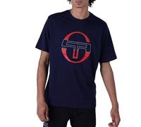 Sergio Tacchini 40112 Liberis Herren-T-Shirt, kurze Ärmel, Weiß, 246 - Nvy Wht, L/XL