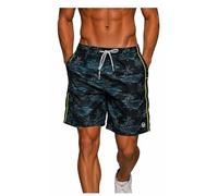 Sergio Tacchini Herren-Badehose Boxer Meer Badeshorts auch Jungen, 21992 Schwarz, X-Large