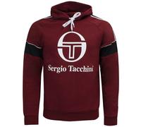 Sergio Tacchini Herren Deckie Hoodie Grafiklogo Jumper Burgund 38364 650 L