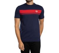 Sergio Tacchini Herren Master T-Shirt, Maritime Blue/Adrenaline Rush, L