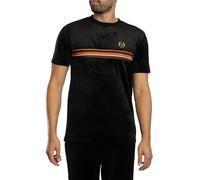 Sergio Tacchini Herren T-Shirt „Ayme“ Aus Velours, Black/Gold, XL
