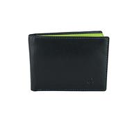 Sergio Tacchini, Herrenbrieftasche aus echtem Leder, mehrfarbiges Interieur mit Geschenkbox (Schwarz 66)
