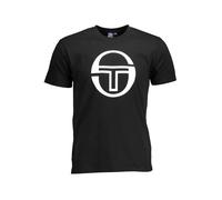 Sergio Tacchini Logo TShirt Schwarz Kurzarm Rundhals - Größe: XL