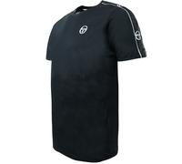 Sergio Tacchini Mens Feather T-Shirt Taped Logo Top Schwarz 38536 166 L