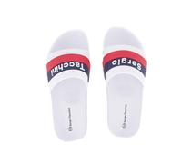 SergioTacchini Portofino Black Blue Slippers Badelatschen Herren Damen WeißWeiß / 45