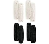 Sermija 4 Paar BH Schulterpolster Weich, Anti Rutsch Schulterpolster, Zubehör BH Shoulder Pads, BH Träger Kissen Pads, ideal für BHS mit Großen Körbchen, Schwarz, Beige