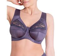 SERMIJA Der Klassische Büstenhalter Soft mit Spitzen, laminiert mit Baumwolle, in großen Größen, mit Bügeln und mit Breiten Trägern, von Serie Honey Lingerie. Komfortabel für jeden Tag,90D,Purple Mint