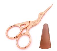 Sertay Vintage Nähschere, Stickschere Kleine, Storch Handarbeitsschere, Vintage Schere DIY Basteln, Edelstahl Nähschere, Embroidery Scissors, Geeignet Für Sticken, Kreuzstich, Nähen, Basteln (Rotgold)