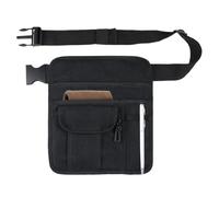 Server Waist Pouch - 6-Pocket Utility Belt | Canvas Restaurant Serving Apron Bag with Key Chain & Adjustable Buckle, Multipurpose Tool Pouch for Waiters, Waitresses, Nurses, Teachers