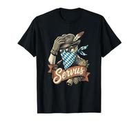 Servus Herr Mit Trachtenhut Sonnenbrille Bayern Spruch T-Shirt