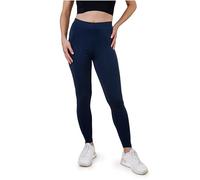 SES blickdichte Leggings Damen Baumwolle Größe 44-46 Navy Blue - Baumwoll Leggings Damen lang mit Perfekter Passform & Komfort für vielfältige Looks