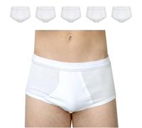 SES Herren Unterhosen Feinripp 5er Pack mit Eingriff 3XL weiß - 100% Baumwolle, Kochfest bis 95°C - Atmungsaktiv & Hautfreundlich - Unterhosen für Männer mit weichem Bund