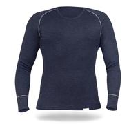 SES Thermoshirt Herren Langarm 3XL Marine aus Baumwolle - Atmungsaktives Thermo Longsleeve Herren - Wärmende Thermounterwäsche