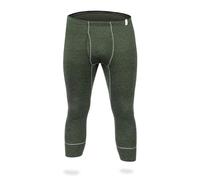 SES Thermounterhose Herren 3/4 mit Eingriff L Olive - Atmungsaktive Lange Unterhose aus Baumwolle - Thermohose Herren für Winter & Komfort