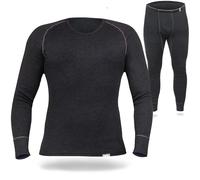 SES Thermounterwäsche Herren Set M Anthrazit - Atmungsaktive & Langlebige Thermowäsche aus Baumwolle - Wärme & Komfort für Winter, Ski & Outdoor