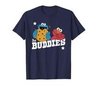 Sesame Street Best Buddies Elmo and Cookie, Sesamstrasse T-Shirt, Herren, Marineblau, XXL