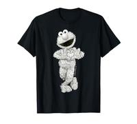 Sesame Street Cookie Monster Pencil Drawing, Sesamstrasse T-Shirt
