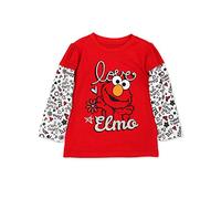Sesame Street Elmo Girls Long Sleeve Tee (Baby/Toddler)