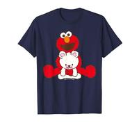 Sesame Street Elmo & Teddy, Sesamstrasse T-Shirt, Herren, Marineblau, S