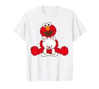 Sesame Street Elmo & Teddy, Sesamstrasse T-Shirt, Herren, Weiß, 6XL