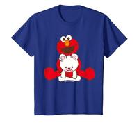 Sesame Street Elmo & Teddy, Sesamstrasse T-Shirt, Kinder, Königsblau, 152