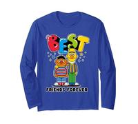 Sesame Street Ernie & Bert Best Friends, Sesamstrasse Langarmshirt, Unisex für Erwachsene, Königsblau, L