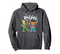 Sesame Street Ernie & Bert Bubbles Buddies Sesamstrasse Pullover Hoodie, Unisex für Erwachsene, Anthrazit Meliert, S