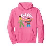 Sesame Street Ernie & Bert Bubbles Buddies Sesamstrasse Pullover Hoodie, Unisex für Erwachsene, Leuchtendes Pink, S