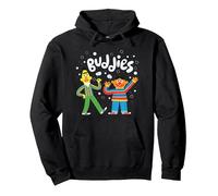 Sesame Street Ernie & Bert Bubbles Buddies Sesamstrasse Pullover Hoodie, Unisex für Erwachsene, Schwarz, XL