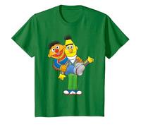 Sesame Street Ernie & Bert, Sesamstrasse T-Shirt, Kinder, Dunkelgrün, 98