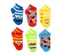 Sesame Street Kids' Little Quarter Length Socks, 6 Pair Pack, Multi, 4-6 Boys (Shoe 7-10)