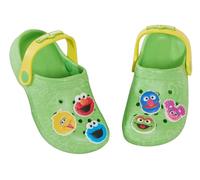 Sesame Street Mädchen Jungen Clogs Sandalen mit Charms Abzeichen Kinder Indoor Outdoor Schuhe Slider mit Knöchelriemen, multi, 23 EU