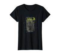 Sesame Street Oscar Watercolor, Sesamstrasse T-Shirt, Damen, Schwarz, 3XL