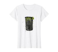 Sesame Street Oscar Watercolor, Sesamstrasse T-Shirt, Damen, Weiß, M