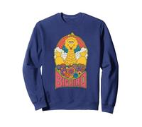 Sesame Street Psychedelic Big Bird Sweatshirt, Unisex für Erwachsene, Marineblau, S