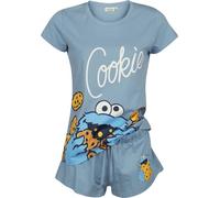 Sesame Street Sesamstraße Krümelmonster - Cookie Frauen Schlafanzug blau
