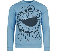 Sesame Street Sesamstraße Krümelmonster Männer Sweatshirt blau XL 60% Baumwolle, 40% Polyester Fan-Merch, TV-Serien