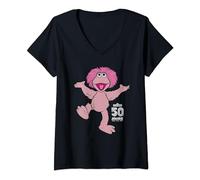Sesame Street Sesamstrasse Sesamstraße Tiffy Pose T-Shirt mit V-Ausschnitt