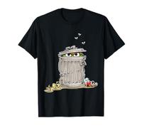 Sesame Street T-Shirt, Schwarz, Unisex-Kinder, Klein, Kurzarm, Klassische Passform, Cartoon, Sesame Street Theme, Alltag, 1 Count