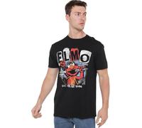 Sesame Street Unisex Elmo in Concert Tee, Black T-Shirt, Schwarz, 3XL