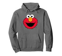 Sesamstraße Elmo Retro Comic Cute Face Cuddle Happy Vibes Pullover Hoodie, Unisex für Erwachsene, Anthrazit, XL