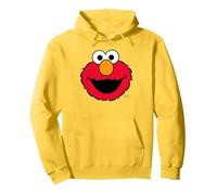 Sesamstraße Elmo Retro Comic Cute Face Cuddle Happy Vibes Pullover Hoodie, Unisex für Erwachsene, Gelb, XXL
