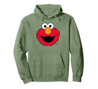 Sesamstraße Elmo Retro Comic Cute Face Cuddle Happy Vibes Pullover Hoodie, Unisex für Erwachsene, Salbeigrün, L