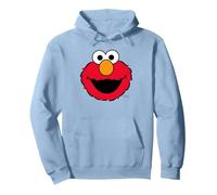 Sesamstraße Elmo Retro Comic Cute Face Cuddle Happy Vibes Pullover Hoodie, Unisex für Erwachsene, Taubenblau, S