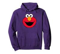 Sesamstraße Elmo Retro Comic Cute Face Cuddle Happy Vibes Pullover Hoodie, Unisex für Erwachsene, Violett, S