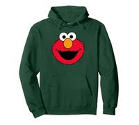Sesamstraße Elmo Retro Comic Cute Face Cuddle Happy Vibes Pullover Hoodie, Unisex für Erwachsene, Waldgrün, XXL