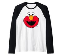 Sesamstraße Elmo Retro Comic Cute Face Cuddle Happy Vibes Raglan