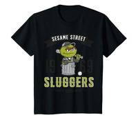 Sesamstraße Kinder Squad Grouch Baseballschläger College Cartoon T-Shirt