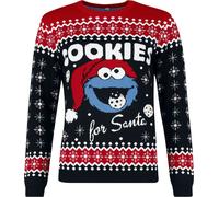 Sesamstraße Krümelmonster - Cookies Weihnachtspullover multicolor in XL