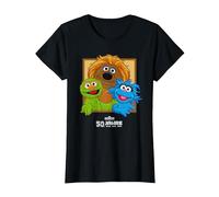 Sesamstrasse Sesamstraße Samson, Rumpel and Feli Filu T-Shirt, Damen, Schwarz, M